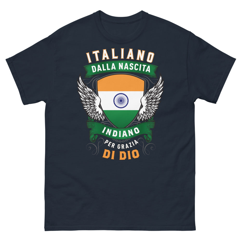 T-Shirt Italia-India blu scuro - Italiano dalla Nascita