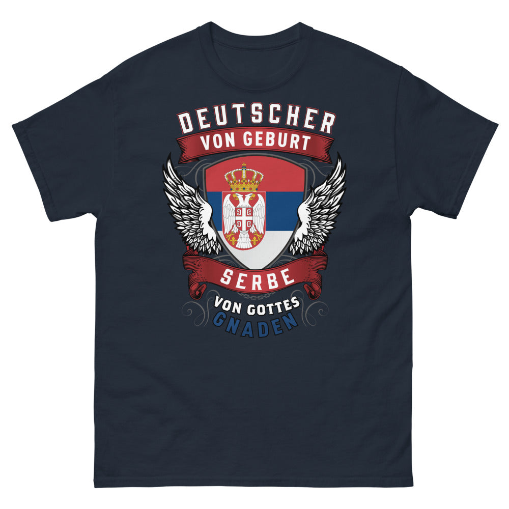 T-shirt Allemagne Serbie bleu marine - Serbe von Gottes Gnaden