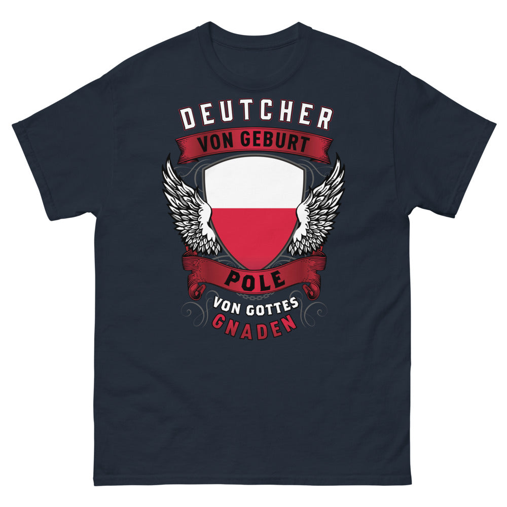 T-shirt Allemagne bleu marine - Dütschervon Gebürt, Stolz und Stil