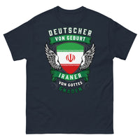 Thumbnail for T-shirt Deutsch-Iraner bleu marine - Deutscher von Geburt, Iraner von Gottes Gnaden