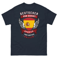 Thumbnail for T-shirt Allemagne Espagne bleu marine - Deutscher von Geburt, Spanier von Gottes Gnaden