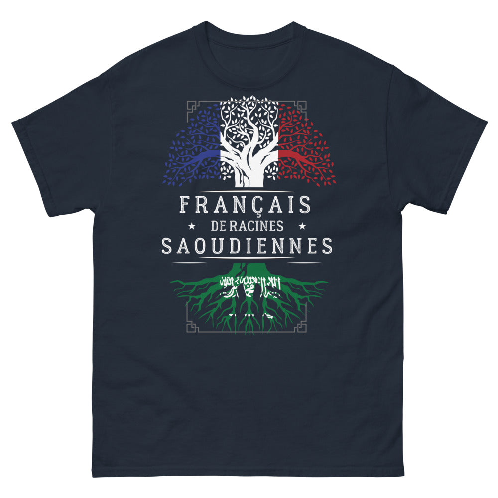 T-shirt Français de Racines Saoudiennes marine - clin d’œil à vos racines