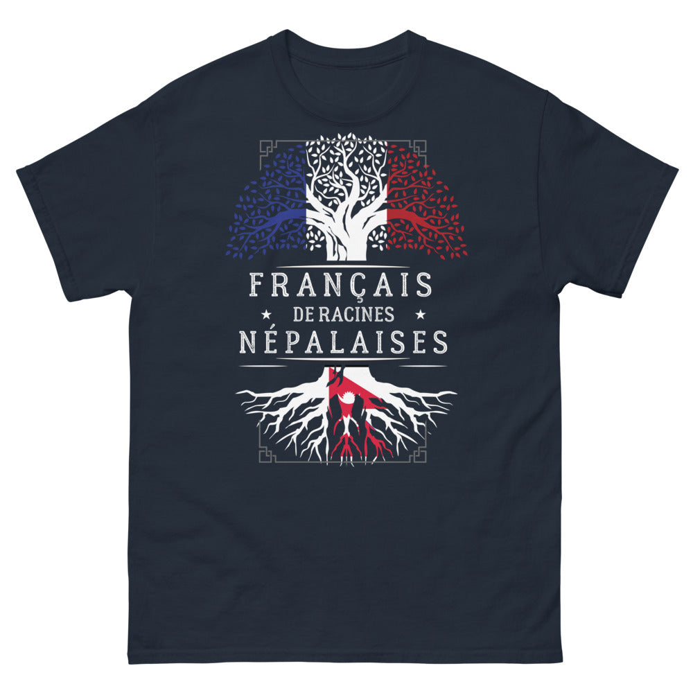 T-shirt Népal bleu marine - Français de Racines Népalaise