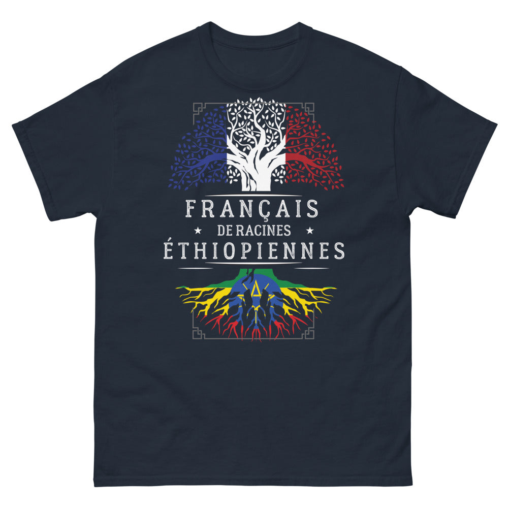 T-shirt Éthiopie marine - Français d'origine éthiopienne