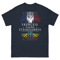 Thumbnail for T-shirt Éthiopie marine - Français d'origine éthiopienne