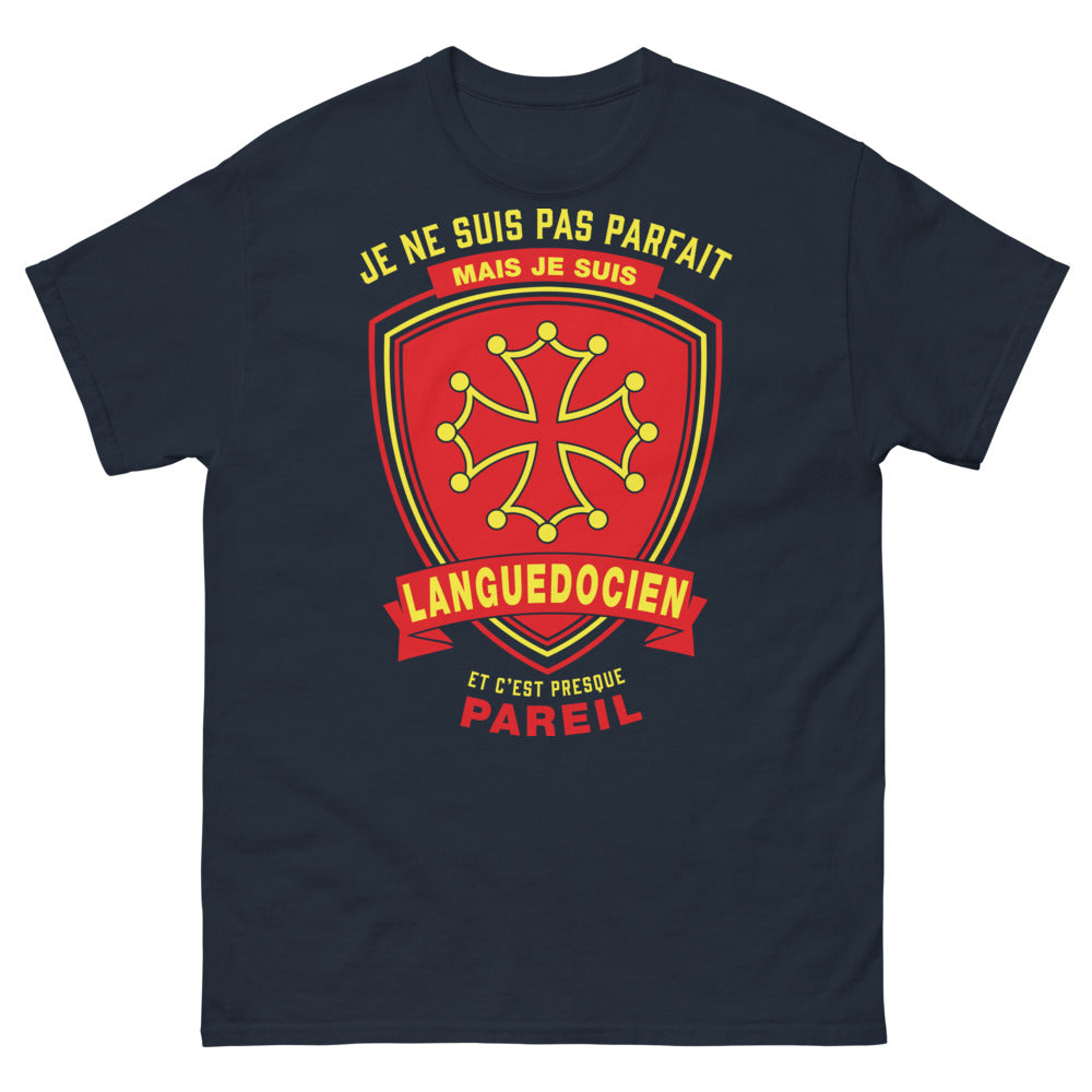 T-shirt Languedoc bleu marine - Je ne suis pas parfait, Languedocien