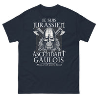 Thumbnail for T-shirt Jura jurassien bleu marine - Je suis jurassien ascendant gaulois