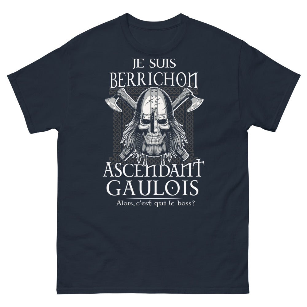 T-shirt Berrichon bleu marine - Ascendant Gaulois, le boss