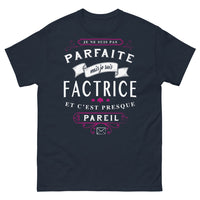 Thumbnail for T-shirt factrice bleu marine - Je suis factrice, presque pareil