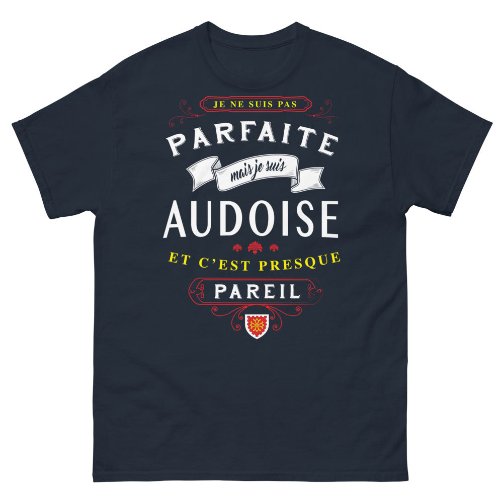 T-shirt Audoise bleu marine - Je ne suis pas parfaite, Audoise