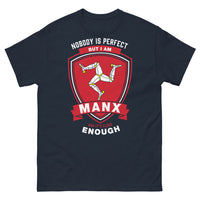 Thumbnail for T-shirt Manx Île de Man bleu marine - Nobody is Perfect But I am Manx