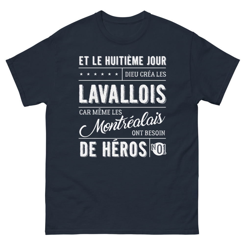 T-shirt Lavallois bleu marine - Et le 8e jour, Dieu créa les Lavallois