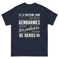 Thumbnail for T-shirt Gendarme bleu marine - Et le 8e jour Dieu créa les gendarmes