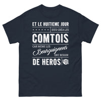 Thumbnail for T-shirt Comtois bleu marine - Dieu créa les Comtois