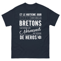 Thumbnail for T-shirt Bretagne & Normandie bleu marine - Breton pour Héros Normands