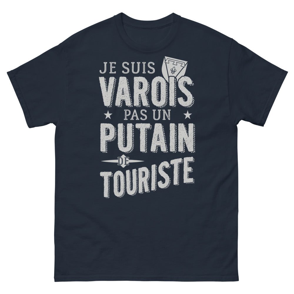 T-shirt Var bleu marine - Je suis varois, pas un touriste