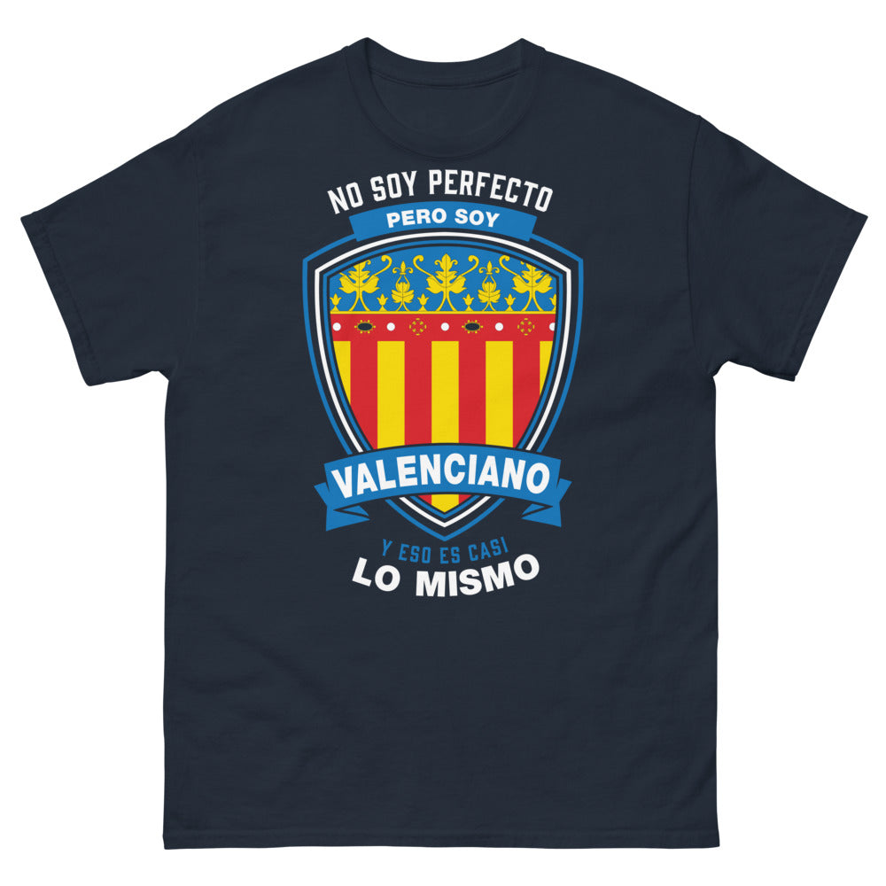 T-shirt Valencia bleu marine - No soy perfecto pero soy valenciano