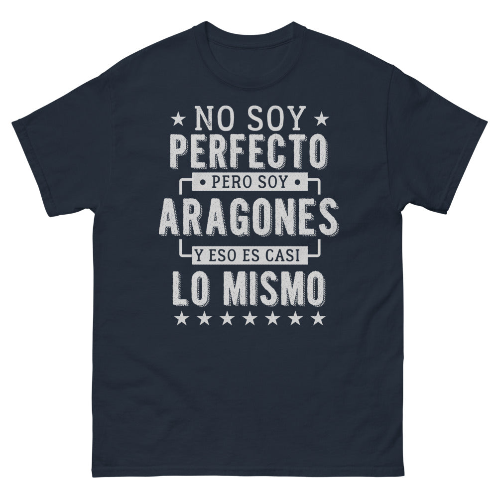 T-shirt Aragon bleu marine - No soy perfecto pero soy Aragonés