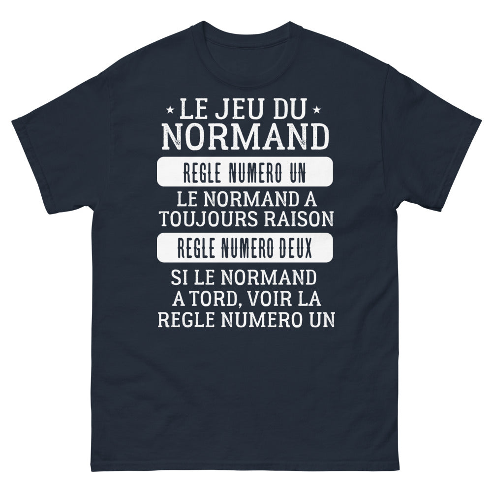 T-shirt Normandie bleu marine - Le Normand a toujours raison