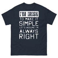Thumbnail for T-shirt Irlande marine - I'm Irish, Always Right