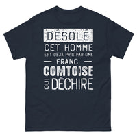 Thumbnail for T-shirt Franc-Comtoise bleu marine - Franc-Comtoise déchire