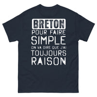 Thumbnail for T-shirt Breton bleu marine - J'ai toujours raison