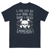 Thumbnail for T-shirt humoristique sombre bleu marine - À tous ceux qui m'ont trahi
