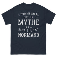 Thumbnail for T-shirt Normand bleu marine - L'homme idéal, mythe sauf s'il est Normand