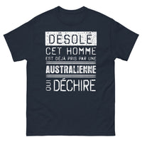 Thumbnail for T-shirt Australie bleu marine - Désolé, cet homme est déjà pris par une Australienne