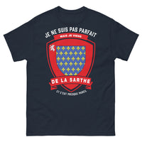 Thumbnail for T-shirt Sarthe bleu marine - je ne suis pas parfait, presque pareil
