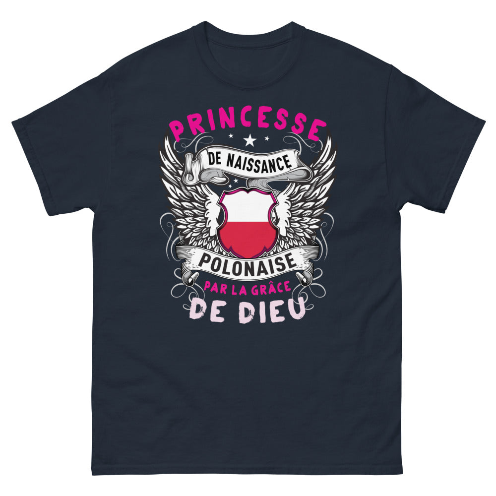 T-shirt Pologne bleu marine - Princesse de naissance