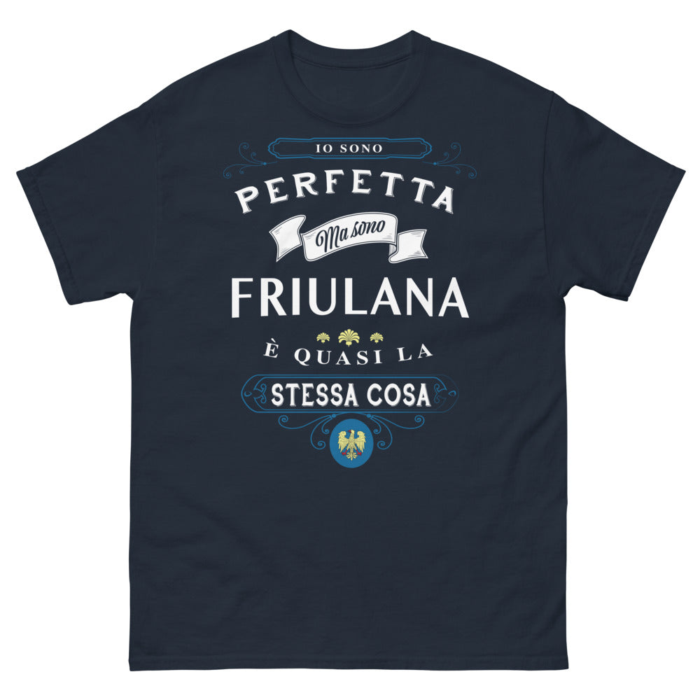 T-shirt Friuli bleu marine - Io sono perfetta, sono friulana