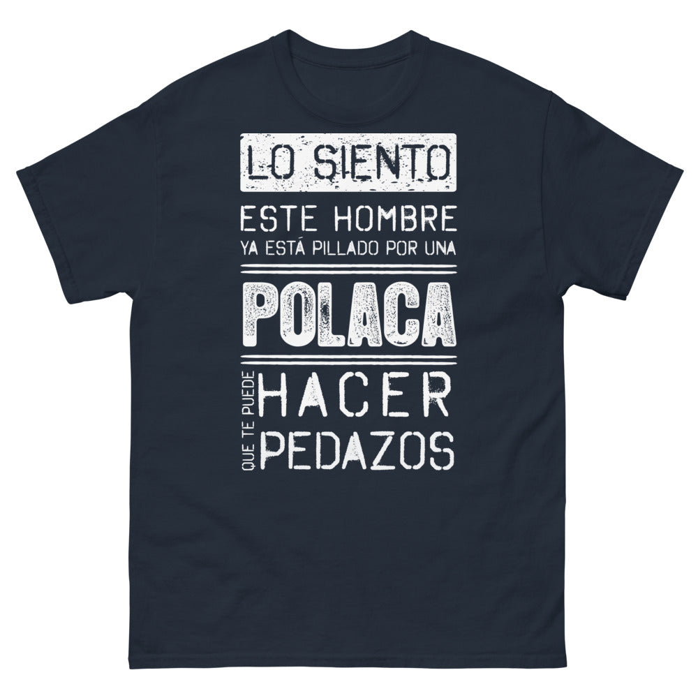 T-shirt Pologne bleu marine - Lo siento, este hombre ya está pillado