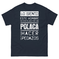 Thumbnail for T-shirt Pologne bleu marine - Lo siento, este hombre ya está pillado