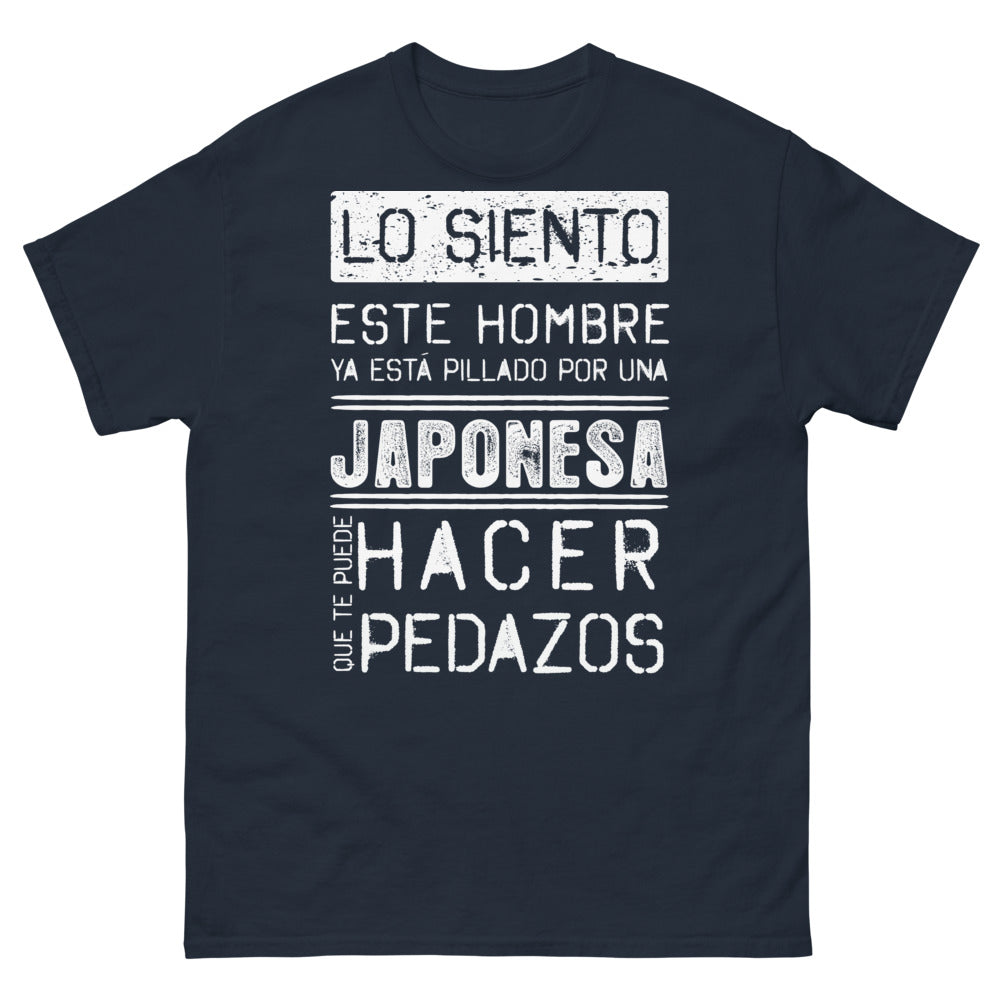 T-shirt Japonaise marine - Este hombre pillado por una Japonesa