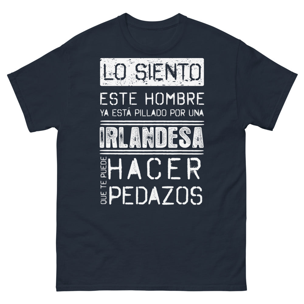 T-shirt Irlande bleu marine - Lo siento, este hombre ya está pillado por una irlandesa