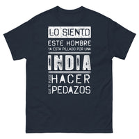 Thumbnail for T-shirt Hombre pillado por una India bleu marine - Lo siento, este hombre ya está pillado por una India