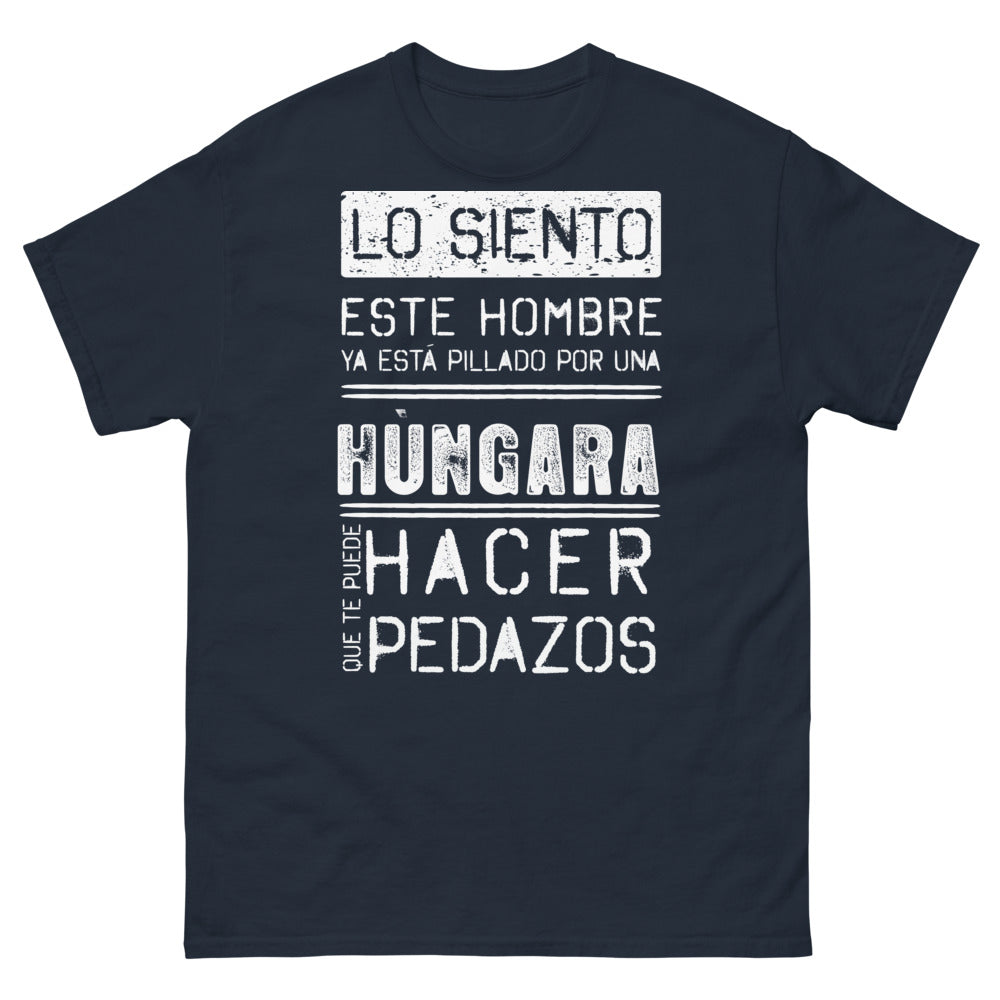 T-shirt Húngara bleu marine - Lo siento, este hombre ya está pillado