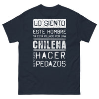 Thumbnail for T-shirt Chili bleu marine - Lo siento, este hombre ya está pillado por una chilena