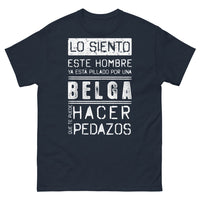 Thumbnail for T-shirt Belge protectrice bleu marine - hombre pillado por una belga