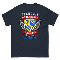 Thumbnail for T-shirt Drôme bleu marine - Français de naissance, Drômois par la grâce de Dieu