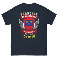 Thumbnail for T-shirt Berrichon bleu marine - Français de Naissance, par grâce de Dieu