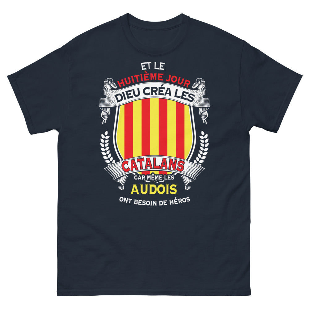 T-shirt Catalans bleu marine - Et le huitième jour, Dieu créa les Catalans