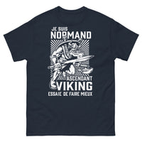 Thumbnail for T-shirt Normandie Viking marine - Je suis Normand ascendant Viking