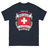 Thumbnail for T-shirt Suisse bleu marine - Tous les hommes égaux, meilleurs Suisses