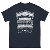 Thumbnail for T-shirt Ardèche bleu marine - Prière ardéchoise de l'apéro