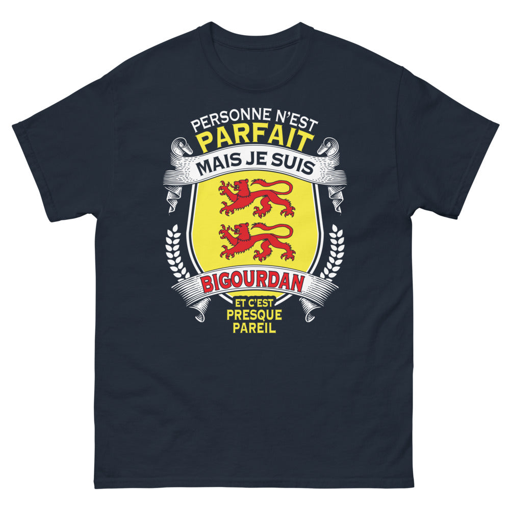 T-shirt Bigourdan marine - Personne n'est parfait, je suis Bigourdan