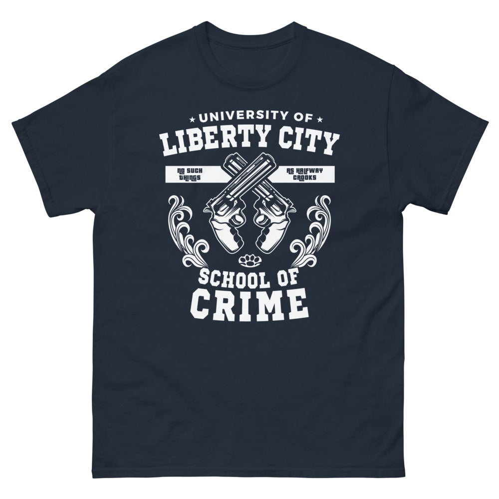 T-shirt Liberty City Crime School bleu marine - alumni rogue