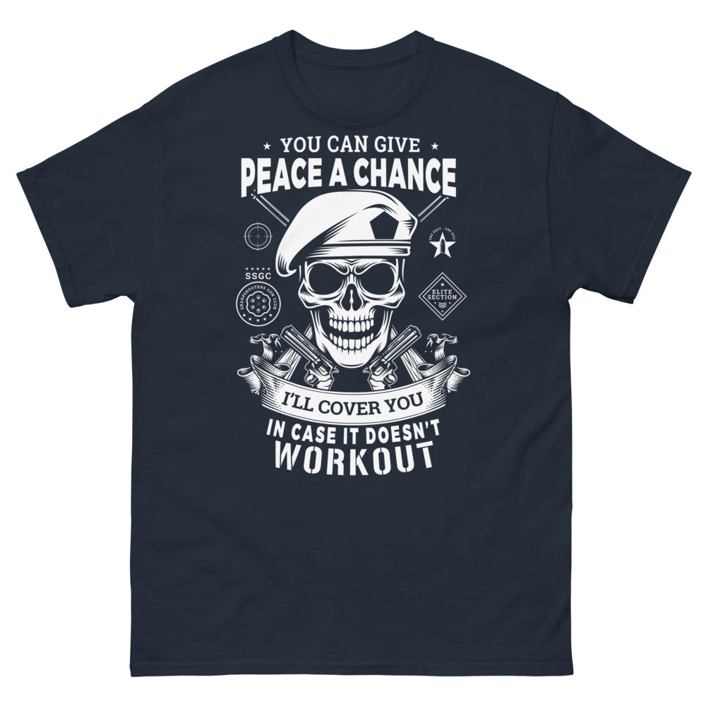 T-shirt New York bleu marine - You can give peace a chance, I'll cover you