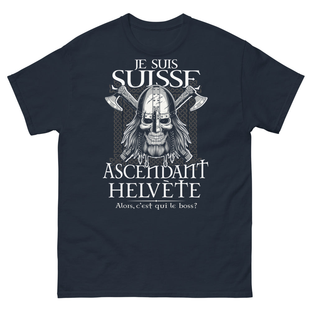 T-shirt Suisse bleu marine - Suisse Ascendant Helvète